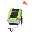 Kids' Bicycle Trailer 30kg - Grey and Green