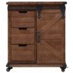 Storage Cabinet Solid Fir Wood 64x33.5x75 cm Brown