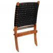 Relaxing Chair Real Leather 59x72x79 cm Crossed-Stripe Black