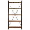 5-Tier Bookcase 90x30x180 cm Solid Reclaimed Wood