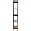 5-Tier Bookcase 90x30x180 cm Solid Reclaimed Wood