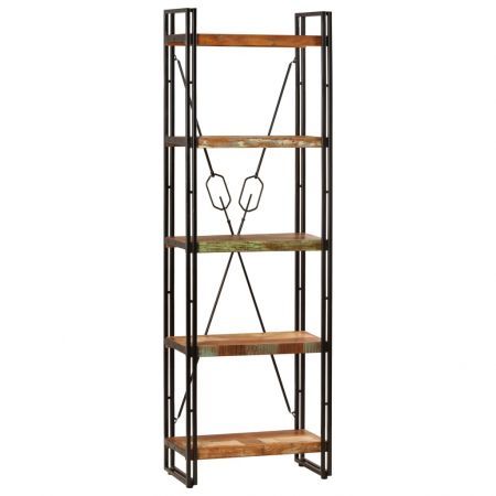 5-Tier Bookcase 60x30x180 cm Solid Reclaimed Wood