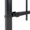 Garden Fence with Spear Top Steel 6.8x1.2 m Black