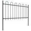 Garden Fence with Hoop Top Steel 5.1x1 m Black