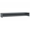 Monitor Stand High Gloss Grey 100x24x13 cm Chipboard