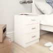 Bedside Cabinet White 38x35x65 cm Chipboard