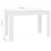 Dining Table White 120x60x76 cm Chipboard