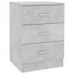 Bedside Cabinet Concrete Grey 38x35x65 cm Chipboard