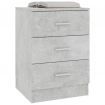 Bedside Cabinet Concrete Grey 38x35x65 cm Chipboard