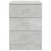 Bedside Cabinet Concrete Grey 38x35x65 cm Chipboard