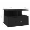 Floating Nightstands 2 pcs Black 40x31x27 cm Chipboard