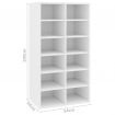 Shoe Rack White 54x34x100 cm Chipboard