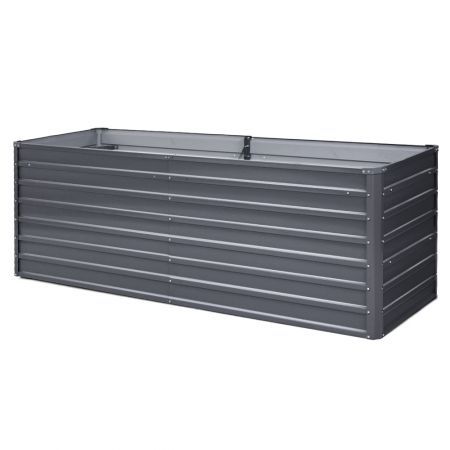 Greenfingers Garden Bed 240x80x77cm Planter Box Raised Container Galvanised Herb