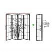 Artiss Room Divider Screen Privacy Dividers Pine Wood Stand Black White 4 Panel