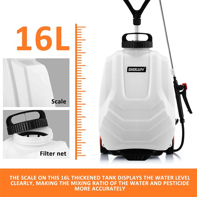 16L Wheel Backpack Pump Sprayer for Garden Weed Killer Fertilizer with