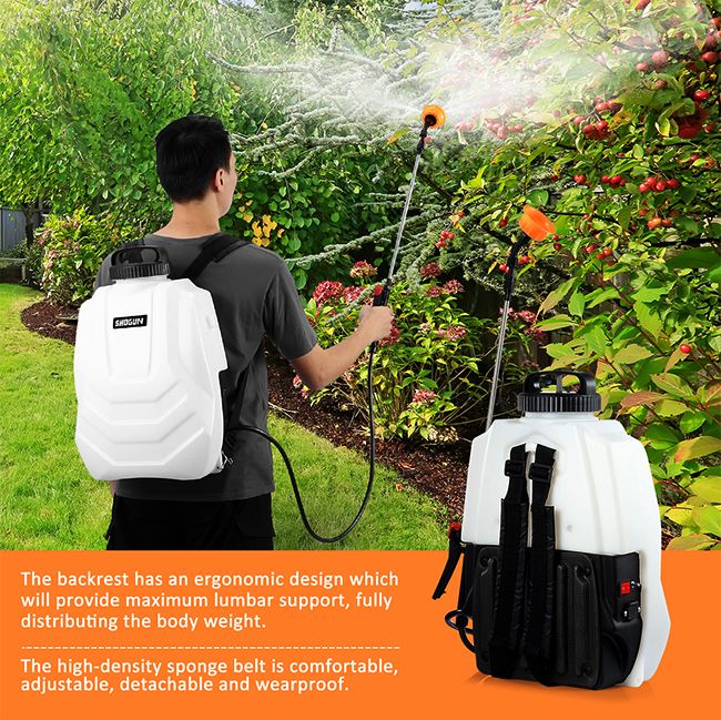 16L Wheel Backpack Pump Sprayer for Garden Weed Killer Fertilizer with