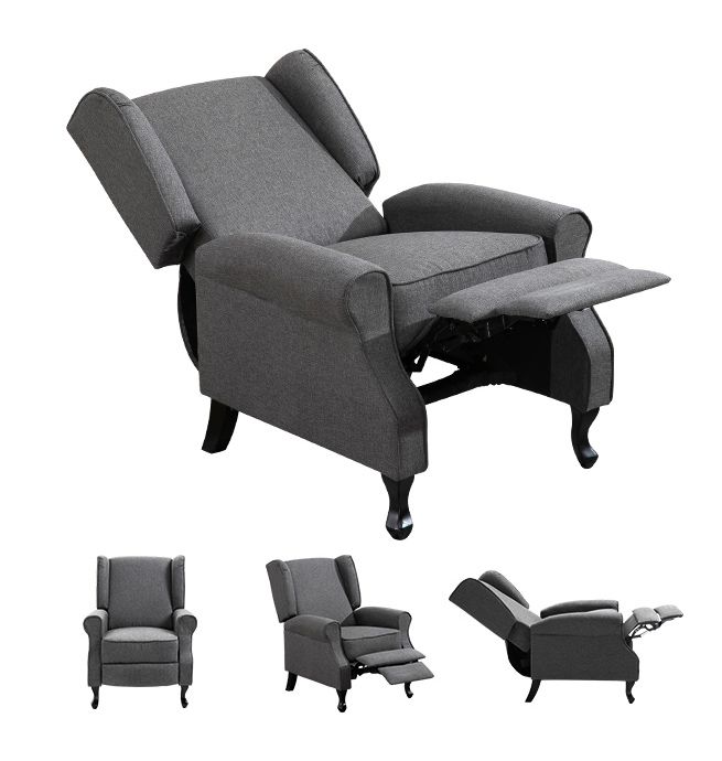 modern black recliner chair