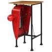 Tractor Bar Table Solid Mango Wood Red 60x60x107 cm