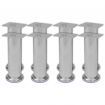 Round Sofa Legs 8 pcs Chrome 180 mm