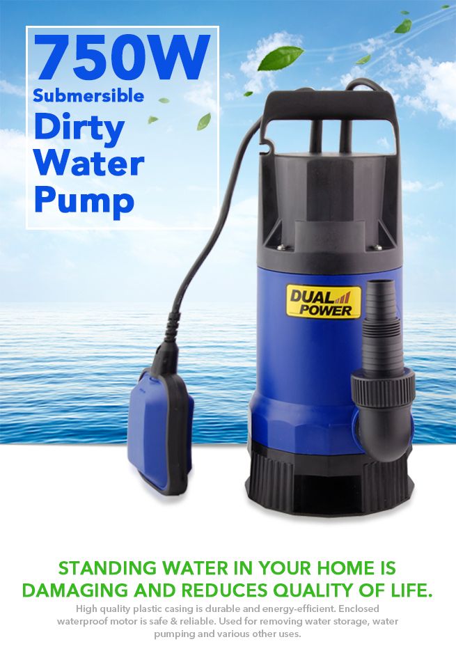 750W Submersible Dirty Water Pump Garden Bilge - Crazy Sales