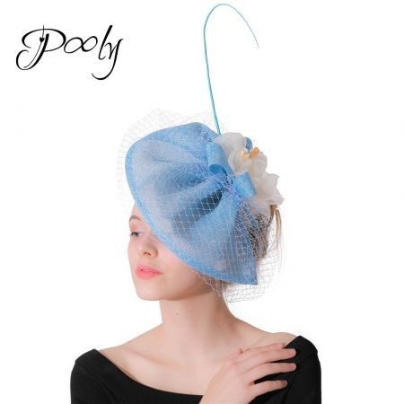 light blue occasion hat