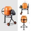 180L Portable Cement Mixer w/ Waterproof Power Motor for Concrete Stucco Mortar