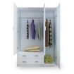 White Wardrobe Cabinet Wood Bedroom Clothes Storage Organiser Cupboard ...