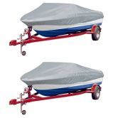 Boat Covers 2 pcs Grey Length 427-488 cm Width 173 cm