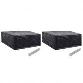 Garden Furniture Covers 2 pcs 10 Eyelets 260x260x90 cm