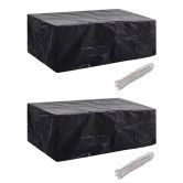 Garden Furniture Covers 2 pcs 8 Eyelets 200x160x70 cm