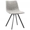 Dining Chairs 2 pcs Light Grey Faux Leather