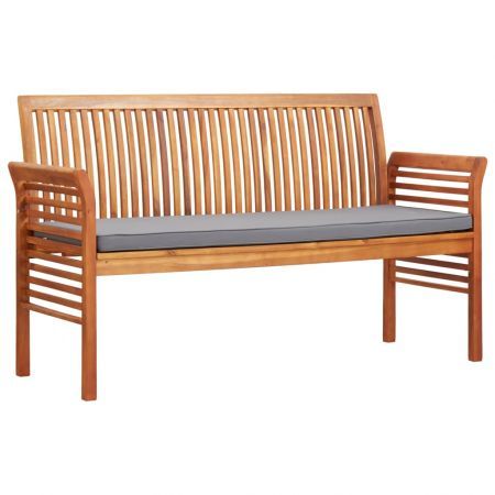 3 Seater Garden Bench With Cushion 150 Cm Solid Acacia Wood - 3 Seater Garden Swing Seat With Cushions Wooden 3 Seater Garden Bench With Cushion 150 Cm Solid Acacia Wood - 3 Seater Garden Swing Seat With Cushions Wooden