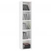 CD Cabinet High Gloss White 21x16x93.5 cm Chipboard