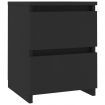 Bedside Cabinet Black 30x30x40 cm Chipboard