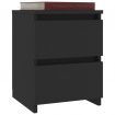 Bedside Cabinet Black 30x30x40 cm Chipboard