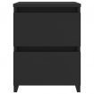 Bedside Cabinet Black 30x30x40 cm Chipboard