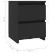 Bedside Cabinet Black 30x30x40 cm Chipboard