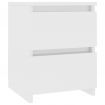 Bedside Cabinet High Gloss White 30x30x40 cm Chipboard