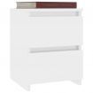 Bedside Cabinet High Gloss White 30x30x40 cm Chipboard