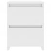 Bedside Cabinet High Gloss White 30x30x40 cm Chipboard