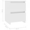 Bedside Cabinet High Gloss White 30x30x40 cm Chipboard