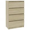 Sideboard Sonoma Oak 70x40x97 cm Chipboard