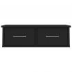 Wall-mounted Drawer Shelf Black 60x26x18.5 cm Chipboard