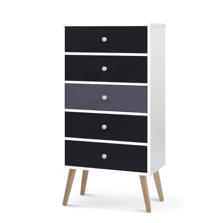 Artiss 5 Chest Of Drawers Dresser Table, Tallboy Dresser And Bedside Table Set