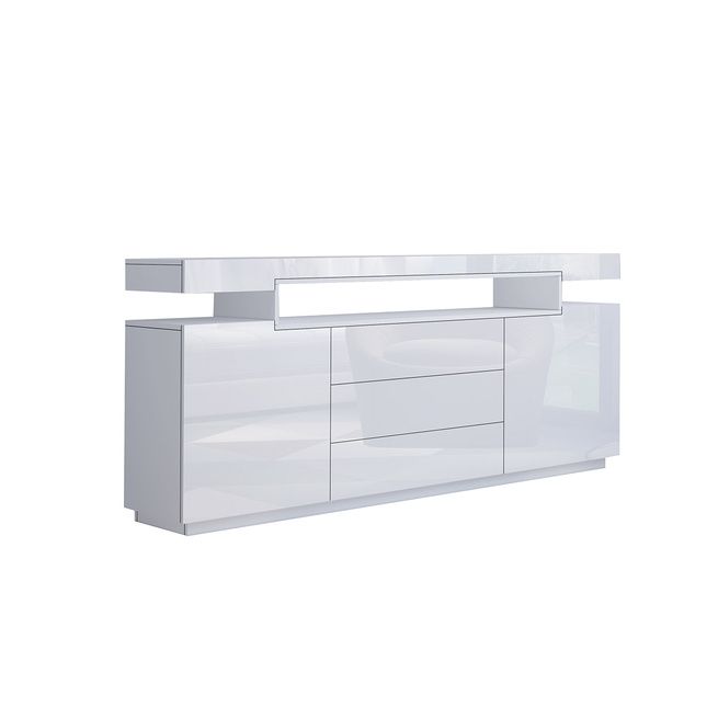 200cm Sideboard Buffet Cabinet High Gloss Front Storage Cupboard 2