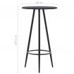 Bar Table Black 60x107.5 cm MDF