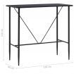 Bar Table Black 120x60x110 cm MDF
