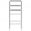 3-Tier Storage Rack over Laundry Machine Silver 69x28x169 cm