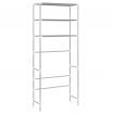 3-Tier Storage Rack over Laundry Machine Silver 69x28x169 cm