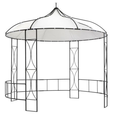 Gazebo 300x300x290 cm White Round